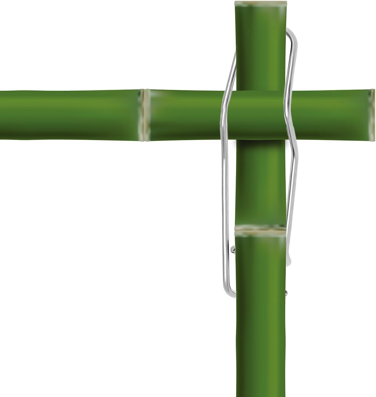 QWORK Garden Support Stakes with Clips, 20 PCS 7/16 Inch Galvanized Steel, Rust-Resistant for Climbing Plants