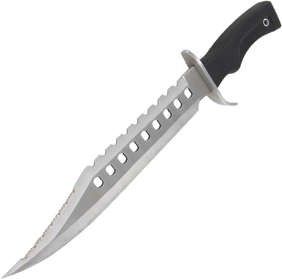 Armory Replicas Sporting Sawback 17 Knife with Dual Grit Sharpening Stone