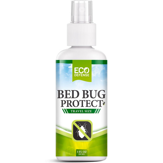 Eco Defense Bed Bug Spray Travel Size - TSA Approved 3 oz – Travel Essentials for Hotel, Cruise, Vacations - with Natural Essential Oils