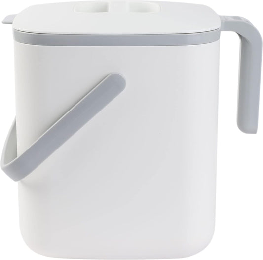 BLUE GINKGO Kitchen Compost Bin [5L / 1.32 GAL] – Filter-Free, Odor-Tight Countertop Food Waste