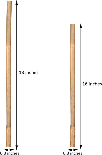 Plant Stakes Natural Garden Bamboo Sticks for Indoor and Outdoor Plants, GAGINANG 20pcs Plant Support Stakes for Tomatoes, Beans, Potted Plants - 16 inches
