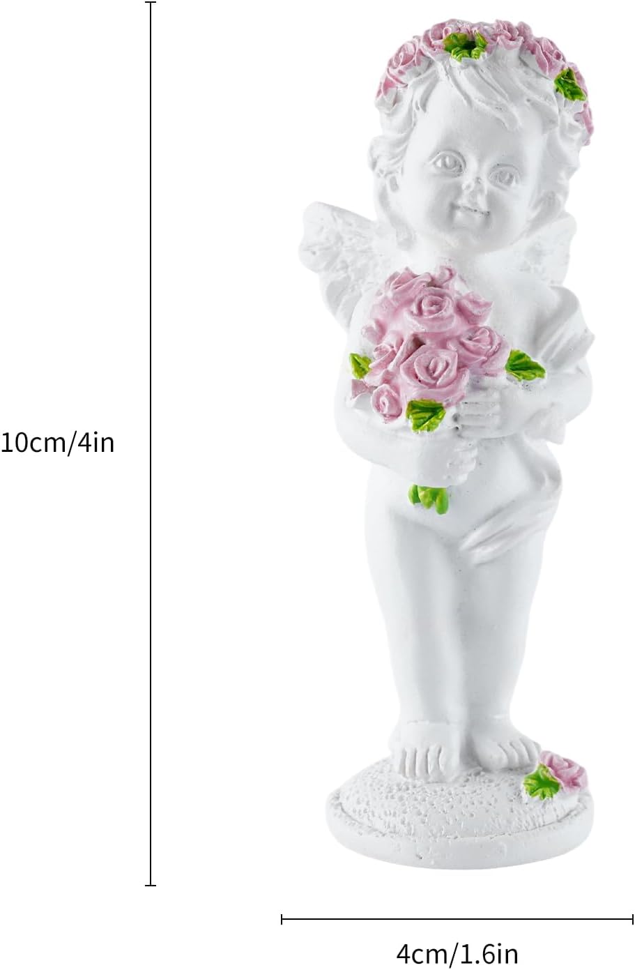 Resin Angel Statue Holding Flowers, Indoor Living Room Dining Table Decor, Outdoor Garden Ornament, Ideal Gift for Mom, Dad and Friends