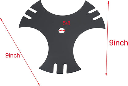 FDXGYH Universal 9" x 9" Edger Blade (5/8" Center Hole) 3-Side Edger Star Blade for Edger Model 781-0748, 40-009, 490-105-M017, 981-0748, TB554, TEB515, 247772460 etc. Black
