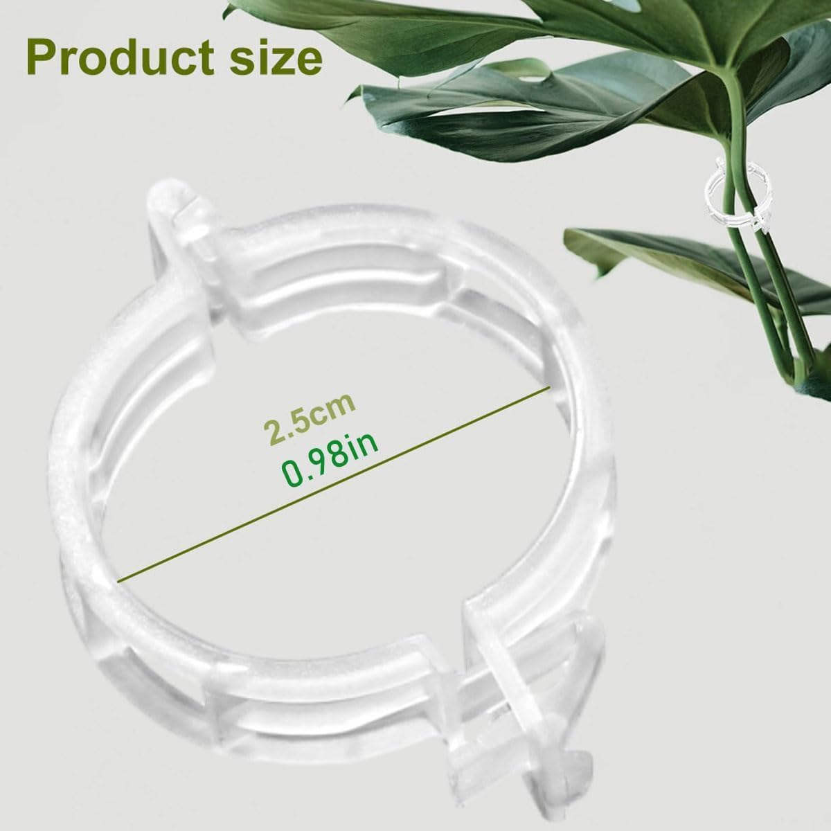 AIIONP 100 PCS Plant Support Clips Reusable Garden Clips, Secured Plastic Plant Clips, Tomato Support Clips for String Trellis for Climbing Plants Outdoor Indoor Plant Flowers Stem Vine Fixing Clips