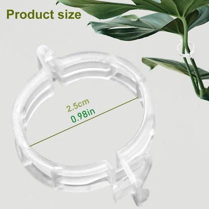 Plant Support Clips Reusable Garden Clips, Secured Plastic Plant Clips, Tomato Support Clips for String Trellis for Climbing Plants Outdoor Indoor Plant Flowers Stem Vine Fixing Clips (100, Green)