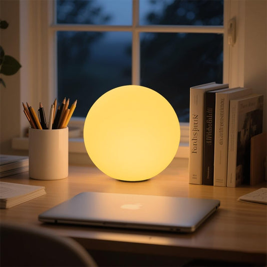 LED Glowing Ball Light, 8-in RGB Color Changing LED Orb Night Light Mood Lamp for Kid, 16 Colors 4