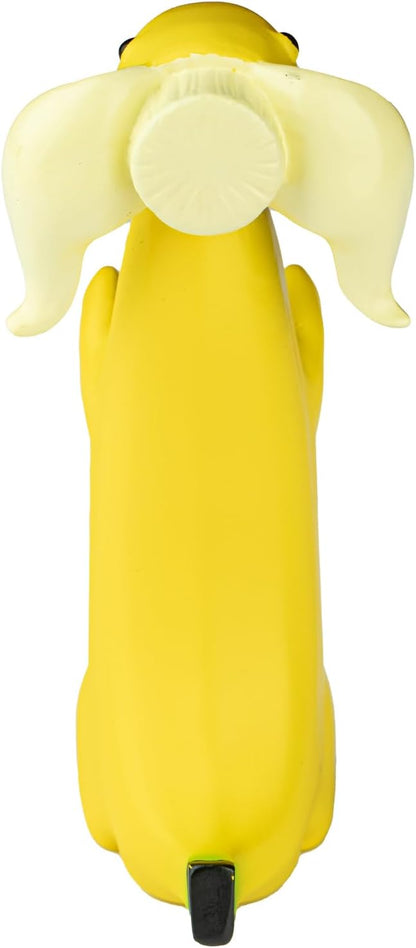 WELLMILLER Banana Dog Statue Garden Statues Cute Dog Resin Art Collectible Figurines,Home/Office Decor and Outdoor Garden Decor Personalized Gifts