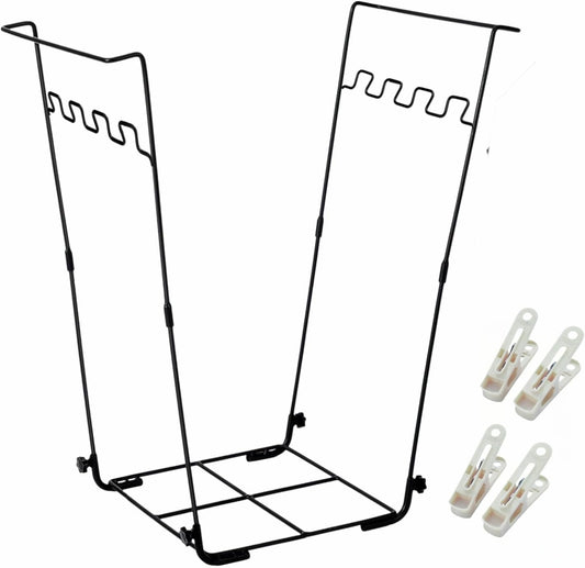 Garden Trash Bag Holder - Outdoor Leaf Bag Support Stand Multi-Use Metal Garbage Bag Holder Frame