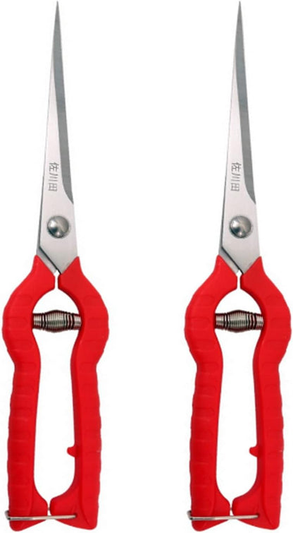 2pack Zsling Extra Long Edge Stainless Steel Pruning Shears Fruit Trees Bonsai Sharp Garden Scissors Tool
