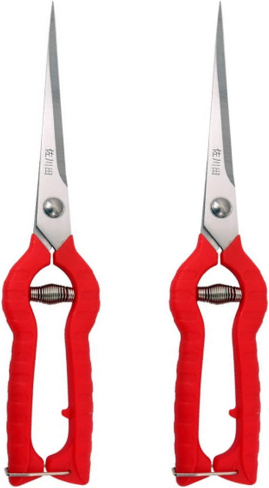 2pack Zsling Extra Long Edge Stainless Steel Pruning Shears Fruit Trees Bonsai Sharp Garden Scissors Tool