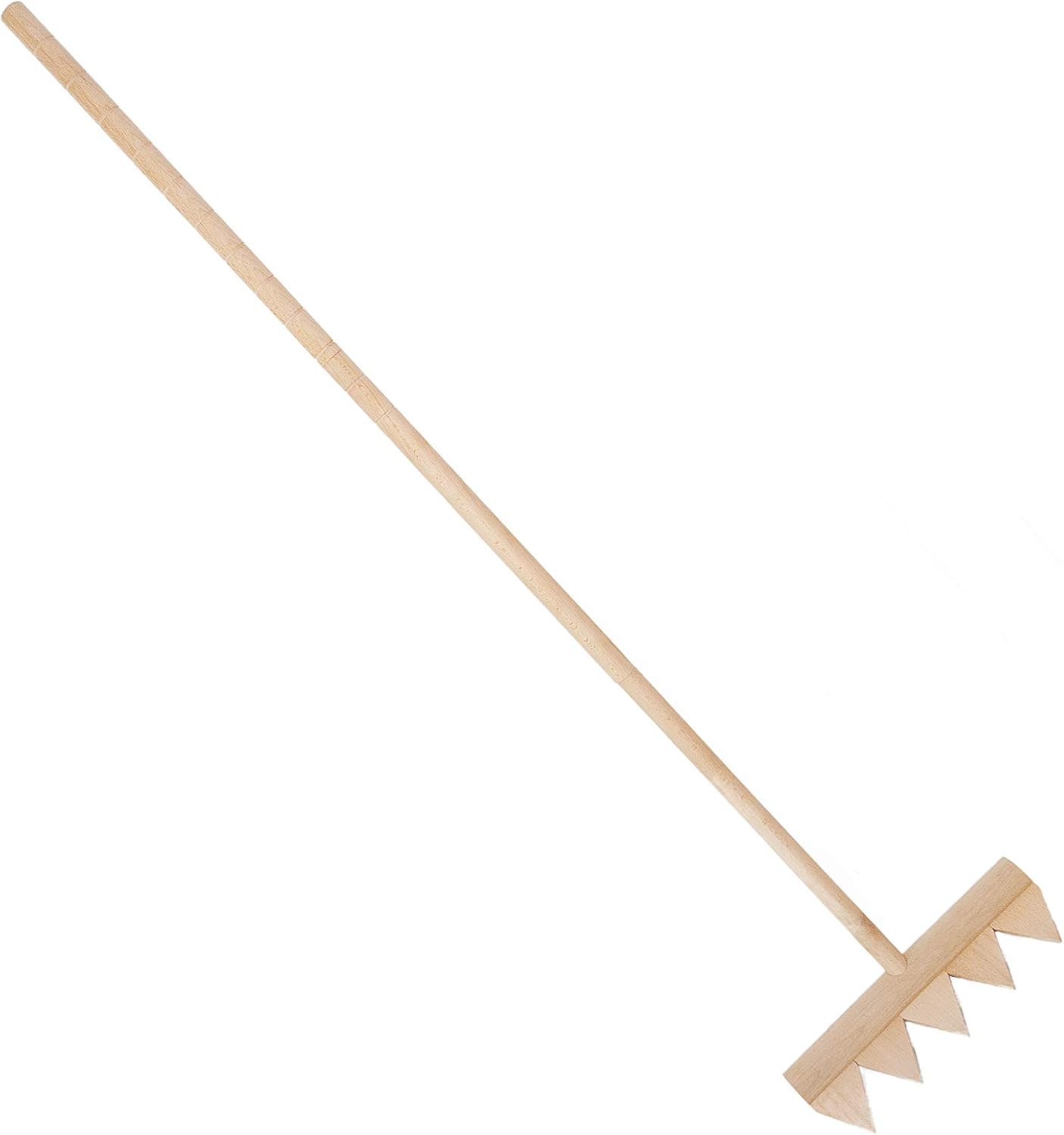 Outdoor Zen Garden Rake Large - Japanese Sand Rock Garden Rake Tool - 48" Long 5 Tine Solid Oak - DIY Stress Relief Gifts for Adult