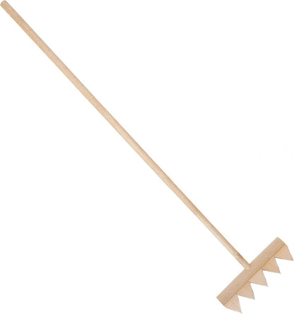 Outdoor Zen Garden Rake Large - Japanese Sand Rock Garden Rake Tool - 48" Long 5 Tine Solid Oak - DIY Stress Relief Gifts for Adult
