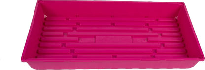 SUNPACK 10" x 20" Mega Plastic Seed Starting Tray, Magenta, 2.5" (Pack of 10) - No Drainage Holes, Ideal for Greenhouses or Indoor Gardening - Made of Thick, Strong Plastic