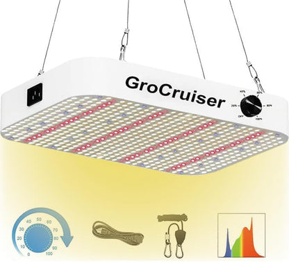 1000W LED Grow Light Dimmable, UV-IR Included Full Spectrum Plant Light for Indoor Growing, 2x2 ft Plant Growing Lamps with Daisy Chain Function, Quiet Built-in Fan