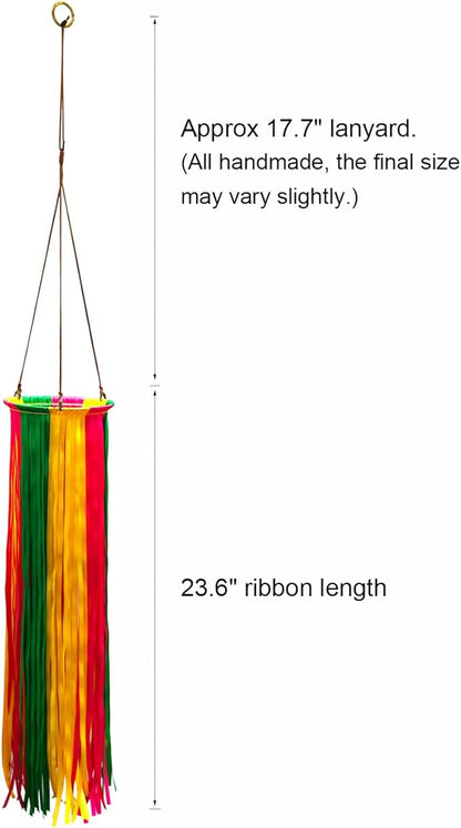 Satin Ribbon Windsock Streamer, Outdoor Decorations for Your Patio, Garden, Yard, Dock and Camper, 41-Inch, WS41-HHL