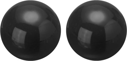 uxcell 2 Pcs Gazing Globe Decor Ball 3.5 Inch 90mm Reflective Garden Sphere Hollow Ball, Seamless Stainless Steel Gazing Ball, Smooth Mirror Globe for Garden Home Decor, Bright Black