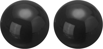 uxcell 2 Pcs Gazing Globe Decor Ball 2.5 Inch 63mm Reflective Garden Sphere Hollow Ball, Seamless Stainless Steel Gazing Ball, Smooth Mirror Globe for Garden Home Decor, Bright Black