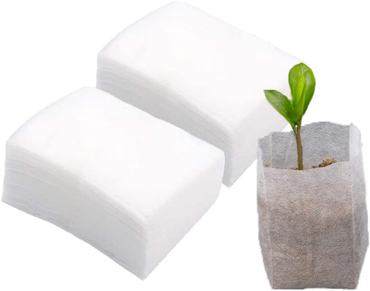 Belit 200Pcs Nursery Growing Bags,Non-Woven Fabric Seedlings Grow Bag for High Seedling Survival Rate,Plant Bags for Planting,Garden Seed Starters Pouch Small（4.2"x4.2"）