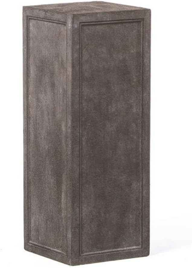 Pemberly Row Modern/Contemporary Stone Pedestal in Stromcloud