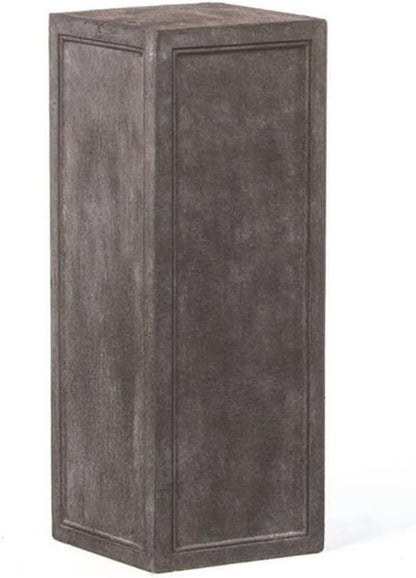 Pemberly Row Modern/Contemporary Stone Pedestal in Stromcloud