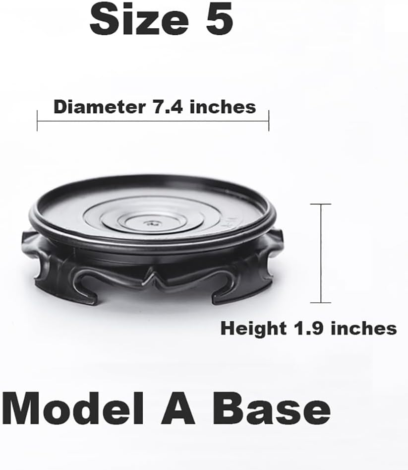GOLDY&WENDY 7.4 Inch Round Vase Planter Display Stand Handmade Oriental Home Decoration Base Pedestal