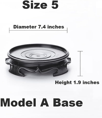 GOLDY&WENDY 7.4 Inch Round Vase Planter Display Stand Handmade Oriental Home Decoration Base Pedestal