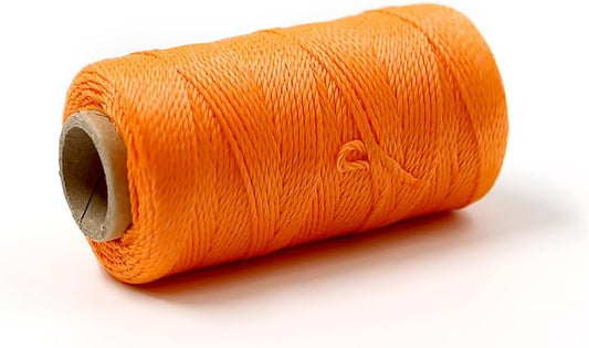 Orange Mason Line String – 393ft, 1.3mm Thick Twisted Polypropylene – Durable Construction Twine for Laying Bricks, Blocks, Fences in Gardening, DIY & Landscaping Projects
