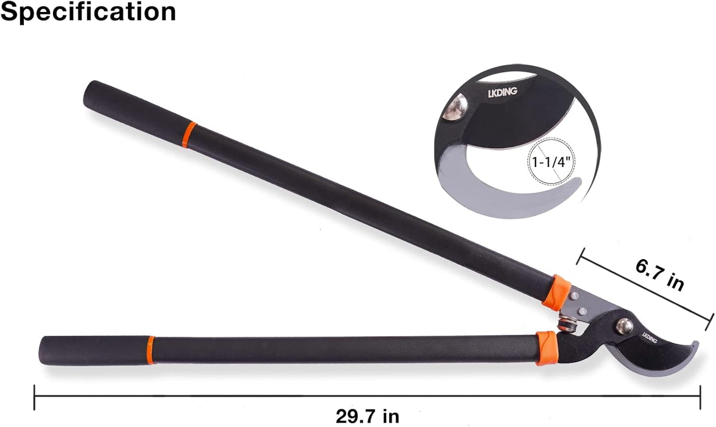 30'' Bypass Loppers Pruners Heavy Duty Garden Shear Tree Trimmer Branch Cutter Shrub Care Tool