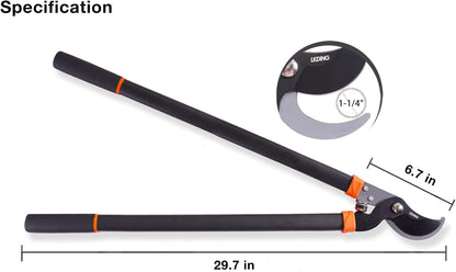 30'' Bypass Loppers Pruners Heavy Duty Garden Shear Tree Trimmer Branch Cutter Shrub Care Tool