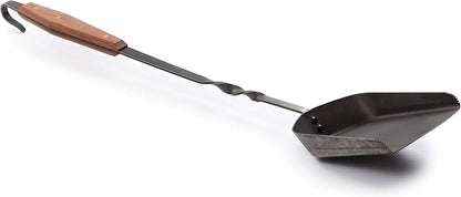 Barebones Cowboy Grill Coal Shovel - Durable Stainless Steel Ash Shovel with Walnut Handle for Fire Pit