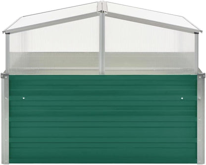 Galvanized Steel Greenhouse, 39.4"x39.4"x30.3", Green