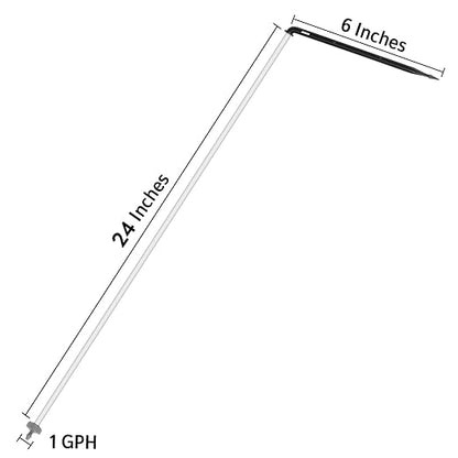 Netafim Automatic Irrigation Dripper Stake Assembly, 1 GPH, Bundle of 25 (24 Inches)