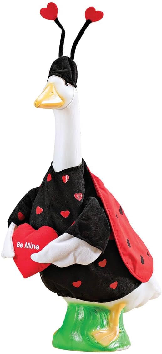 Fox Valley Traders Gaggleville Love Bug Goose Outfit, Fits Large 23" H Statue, Valentine Ladybug