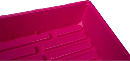 SUNPACK 10" x 20" Mega Plastic Seed Starting Tray, Magenta, 2.5" (Pack of 10) - No Drainage Holes, Ideal for Greenhouses or Indoor Gardening - Made of Thick, Strong Plastic