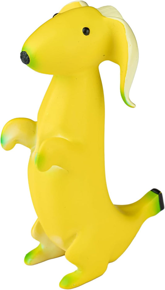 WELLMILLER Banana Dog Statue Garden Statues Cute Dog Resin Art Collectible Figurines,Home/Office Decor and Outdoor Garden Decor Personalized Gifts