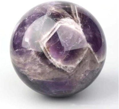 StoneStory Amethyst Crystal Sphere Ball with Wood Stand Large Healing Crystals Sphere Sculpture Home Office Decoration Fengshui Meditation He