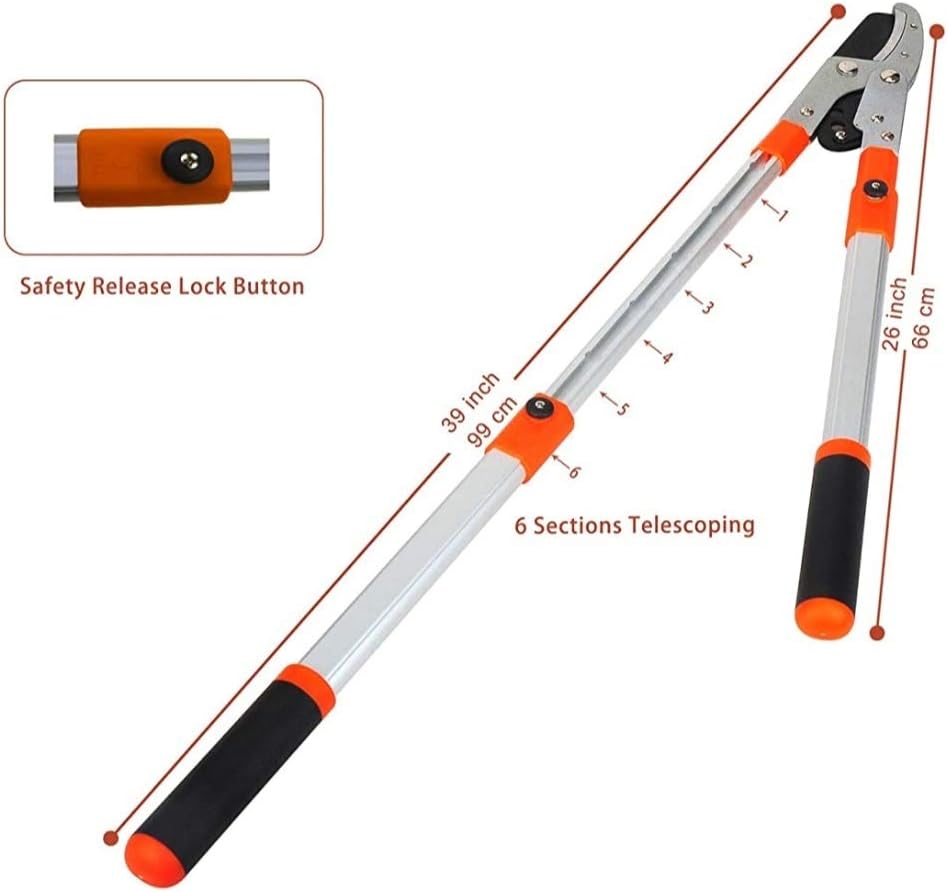 Anvil Lopper with Compound Action, Chops Thick Branches with Ease, 40 Inch Tree Trimmer, Branch Cutter with 2 Inch Clean Cut Capacity