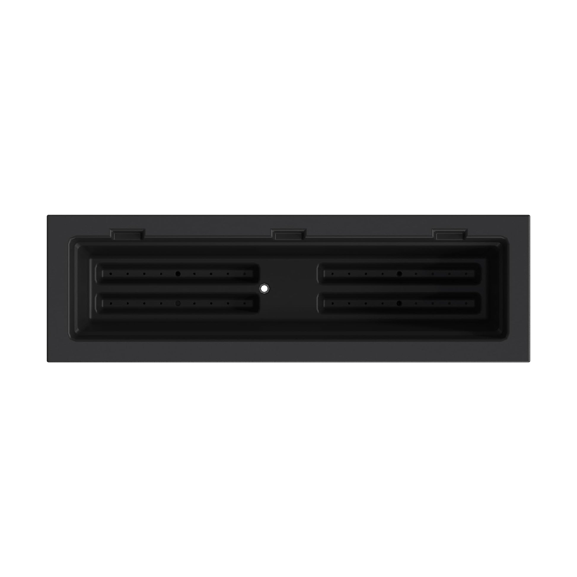 Mayne Fairview 36in Self-Watering Rectangular Window Box Planter, Black