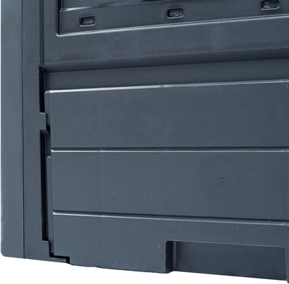 Compost Bin | Garden Composter Bin | Outdoor Composting Box for Backyard Yard Patio Outside | Gray Plastic 23.6" x 23.6" x 28.7" 68.7 Gallon by GeoHome
