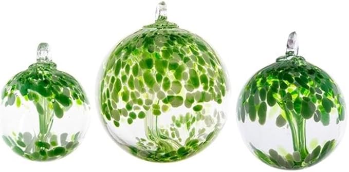 Dale Tiffany Hand Blown Glass, 8" Diameter Celtic, Tree of Life Collection, Witch Globe Hanging Garden Indoor/Outdoor Decorative Ornament Gazing Ball