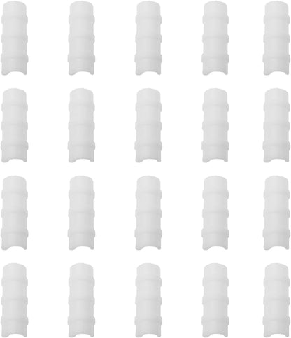 FDXGYH 20 Pcs Greenhouse Film Clamps ABS Snap ClampTube Clip Garden Buildings Tube Clip for 3/4" PVC Pipe（White）