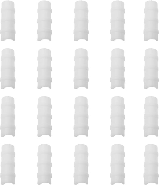 FDXGYH 20 Pcs Greenhouse Film Clamps ABS Snap ClampTube Clip Garden Buildings Tube Clip for 3/4" PVC Pipe（White）