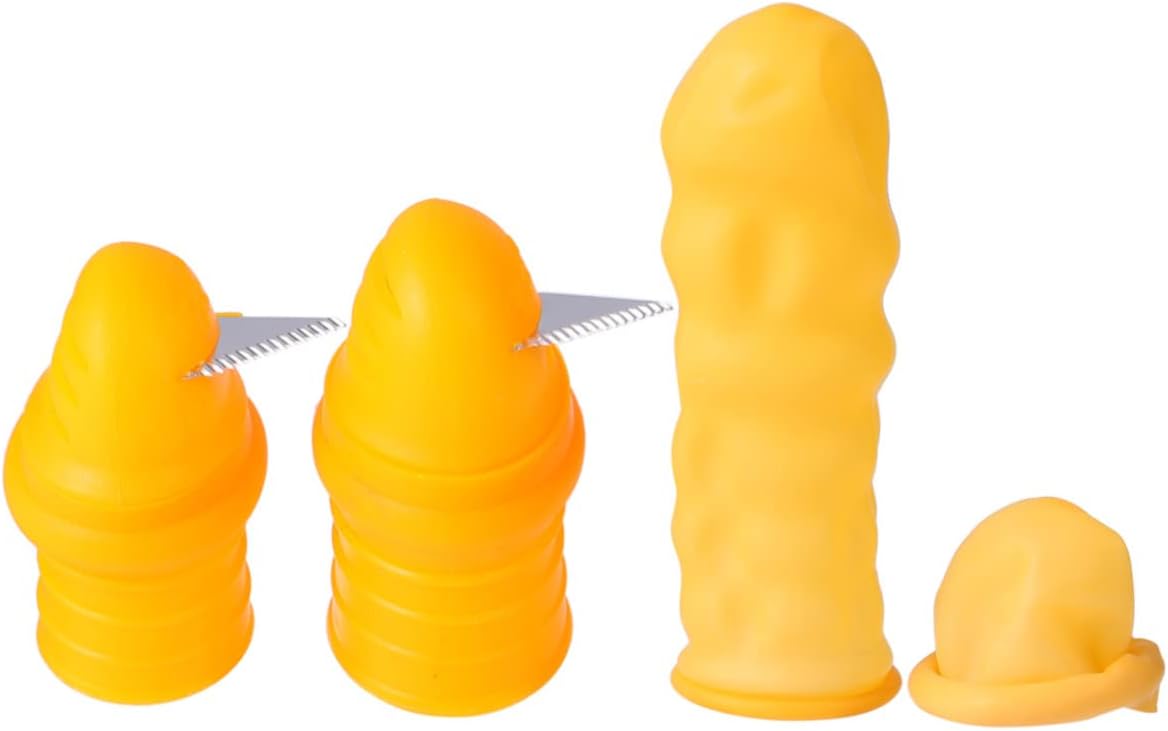 MERRYHAPY Thumb Vegetable Fruit Picker 4pcs Silicone Gardening Tool with Portable and Compact for Easy and Harvesting