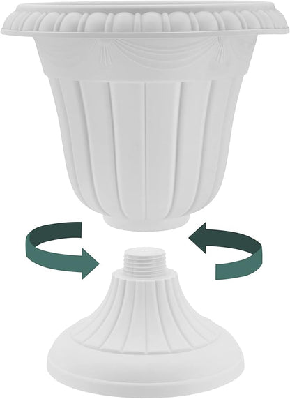 PL20CP Classic Traditional Plastic Urn Planter Indoor/Outdoor 10" x 12", Brushed Copper