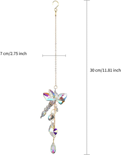 Sun Catchers Indoor Window Hanging Crystal Beads Dragonfly Prism Suncatcher Ornament Rainbow Maker Home Decor, Dragonfly