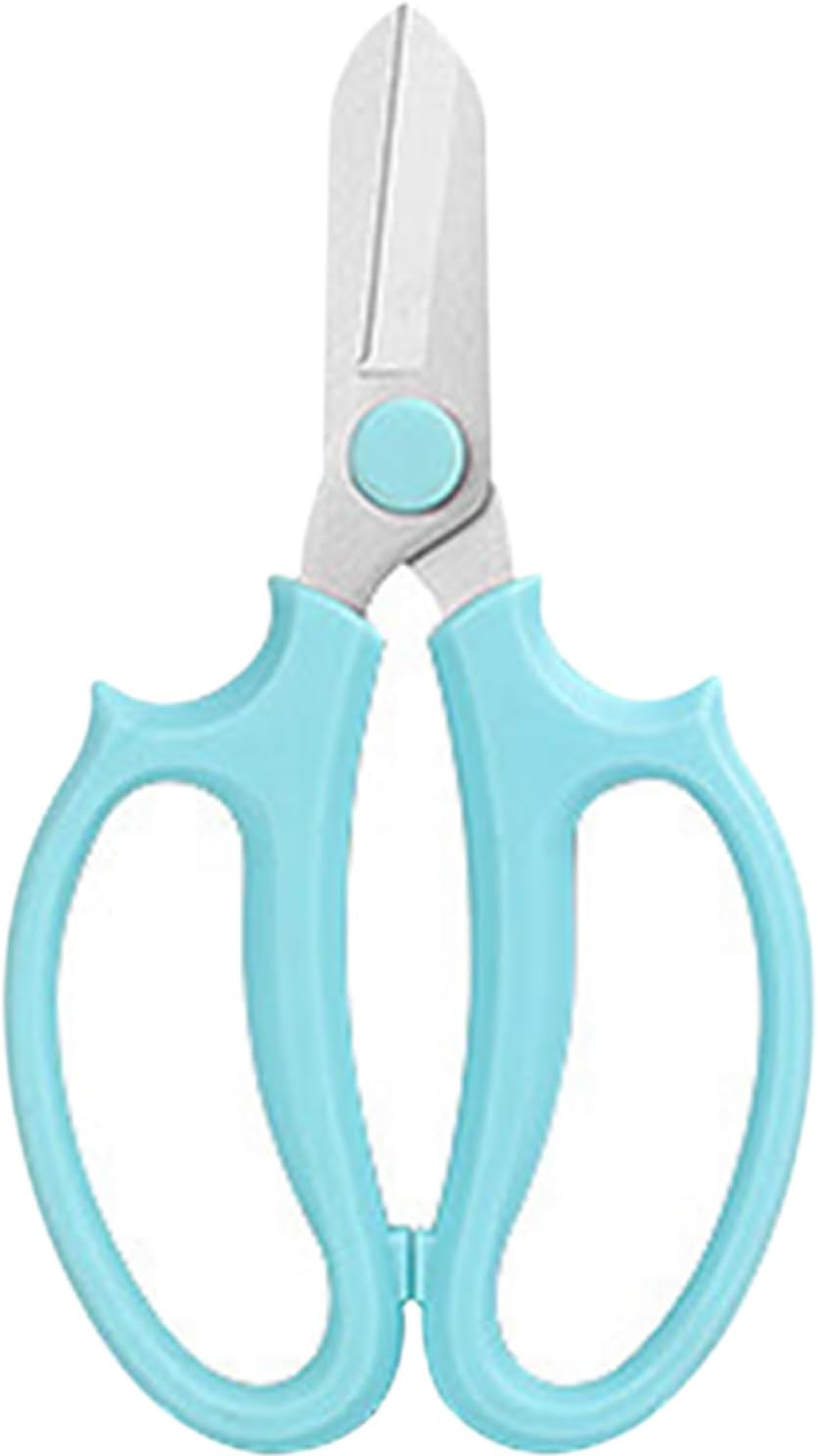 Flower Scissors - Stainless Steel Floral Scissors, Florist Cutters for Stems, Garden Plant Shears for Fresh Flowers (Blue, Pink) (1 PC Blue)
