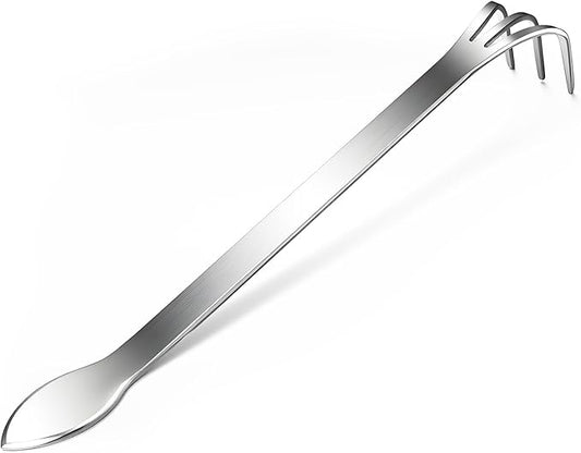 Stainless Steel Root Rake，Stainless Steel 3 Prong Root Rake Pick Loosen Soil Bonsai Tree Tool Set for Gardening Plants