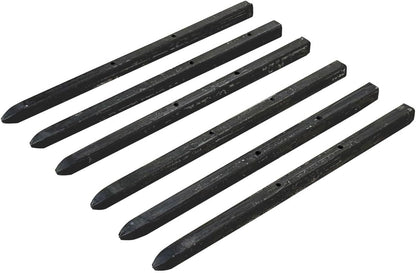 Sandbaggy Square Steel Concrete Form Stakes with Nail Holes - 5/8" Wide - Rust Resistant Coating - Removable, Reusable - Construction Grade Stakes (12 inch, 5)