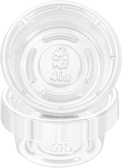 Plant Saucer 50 Pack Plant Trays for Pots 4 Inch Plastic Plant Saucers for Outdoors and Indoors Clear Drip Trays for Potted Plants Flower Pot Plates to Catch Water Plant Drainage Dishes No Holes