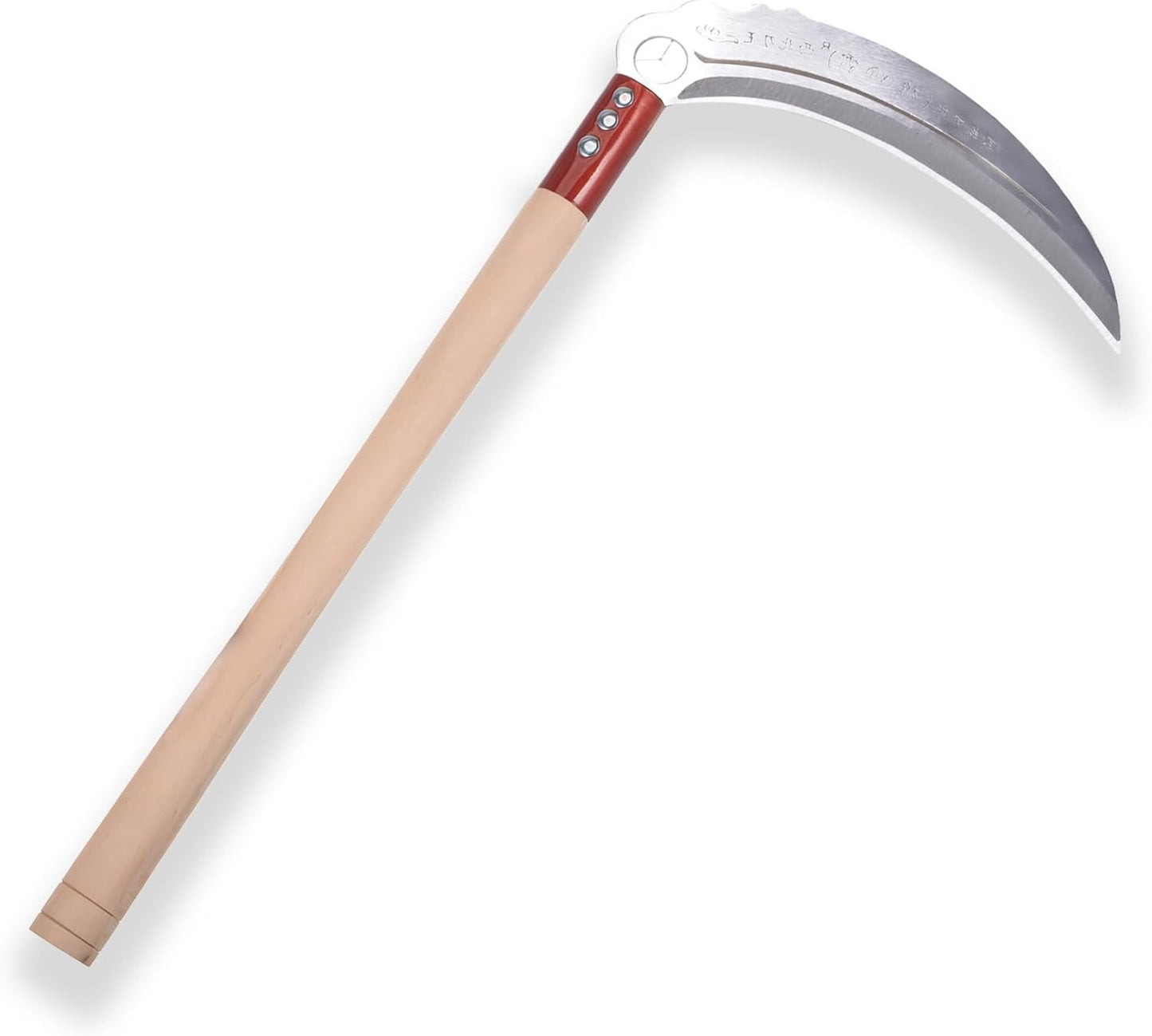 1pce 410mm/16.14in Carbon Steel Billhook Brush Clearing Sickle for Grass,Weeding Tools for Garden,Curved Sawtooth Sickle,Machete Axe for Cutting Trees,Steel Blade Knife in Hand